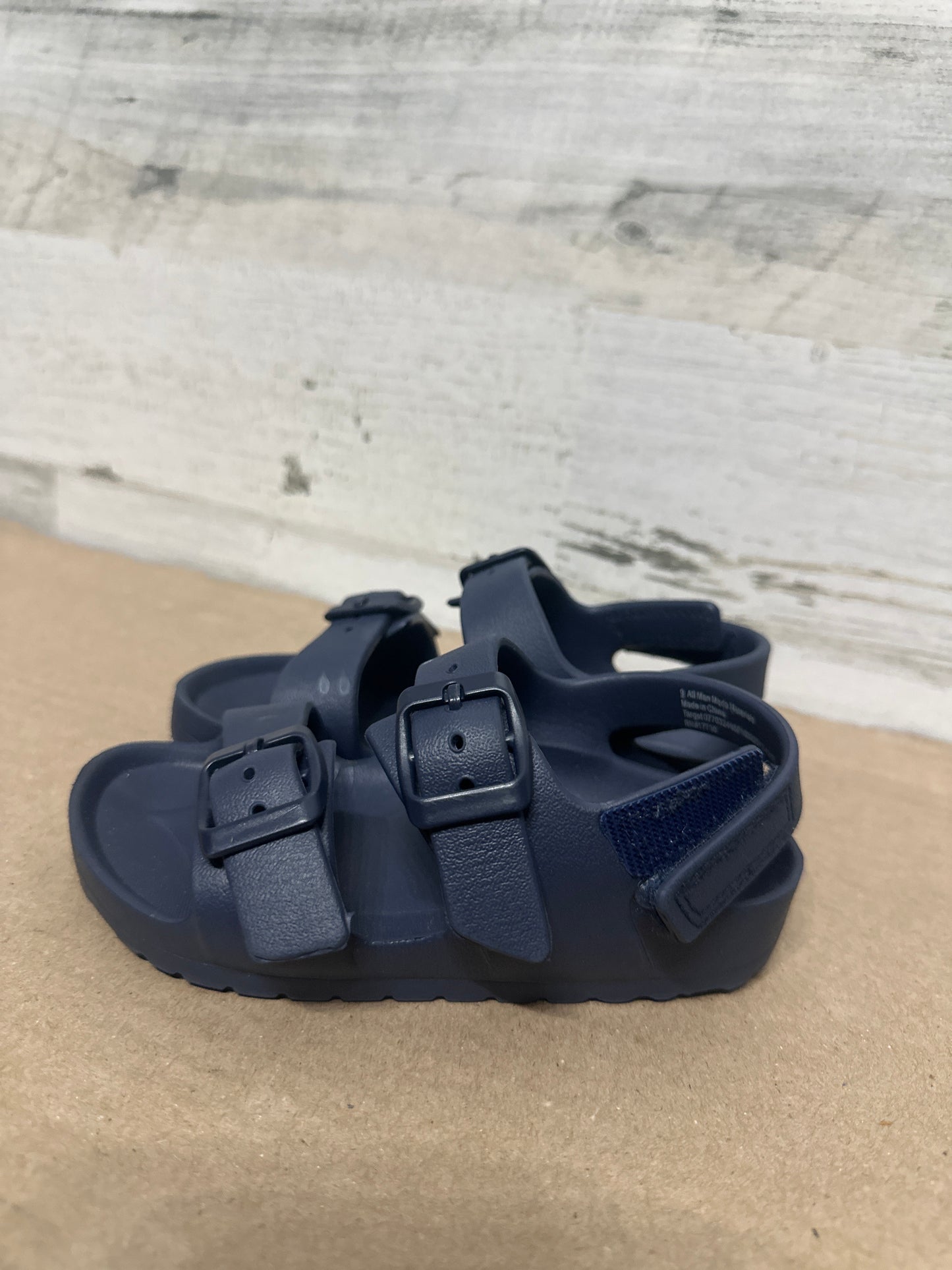Size 9 (Toddler) Cat and Jack Navy Blue Sandals - Very Good Used Condition