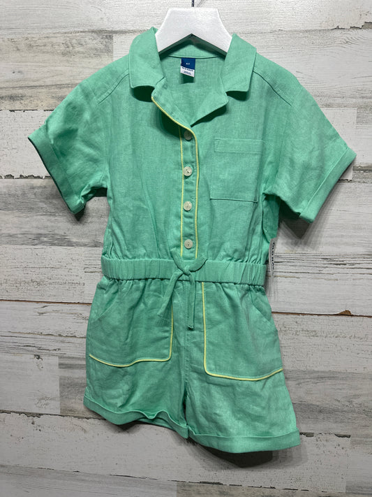 Girls Size 4t Old Navy Collared Linen Blend Romper - New With Tags