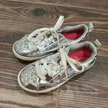 Girls Size 13 (Little Kid) Wonder Nation Silver Star Shoes - Play Condition