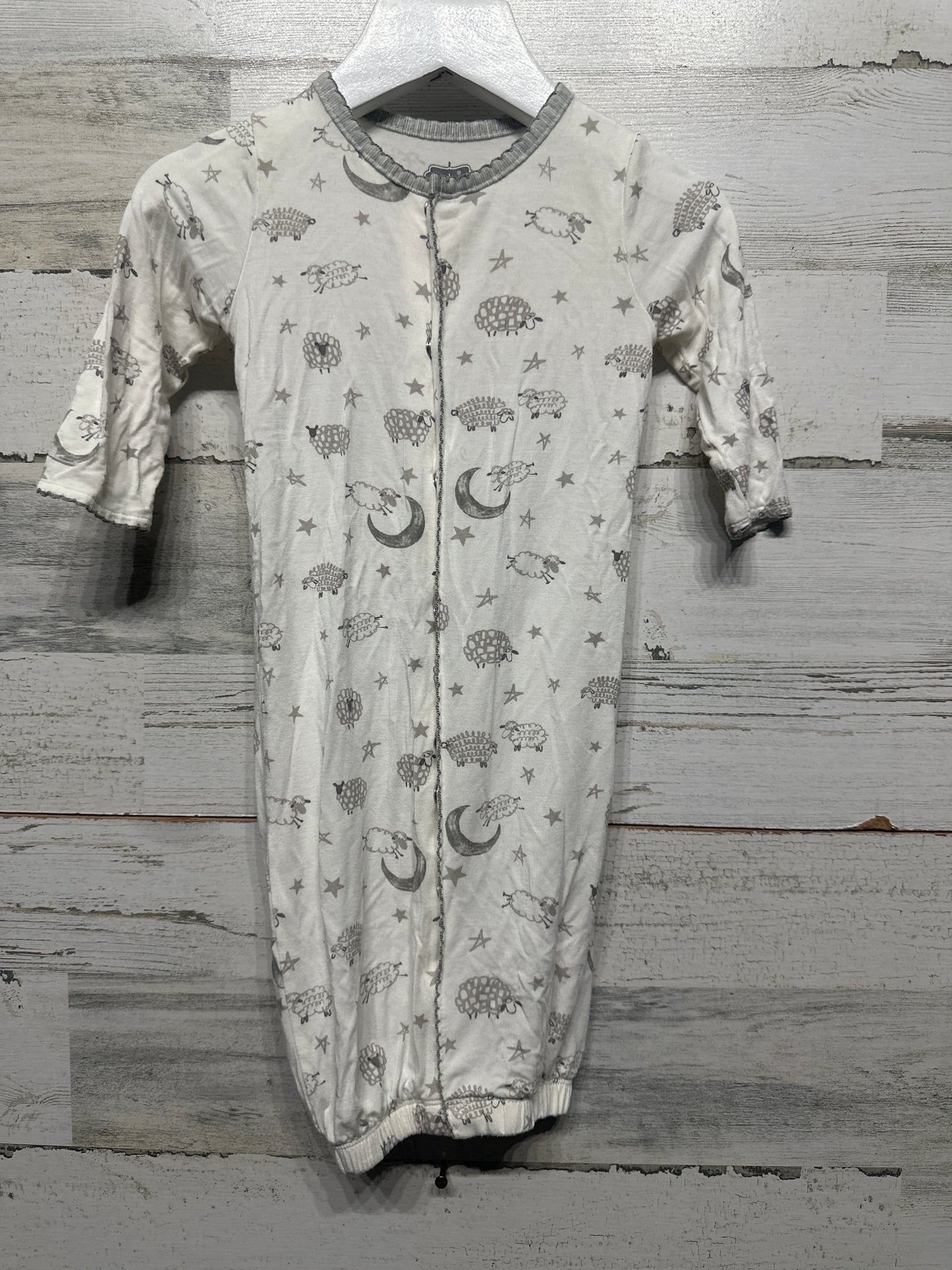 Size 0-3m Mudpie Bamboo Convertible Gown Sleeper - Very Good Used Condition