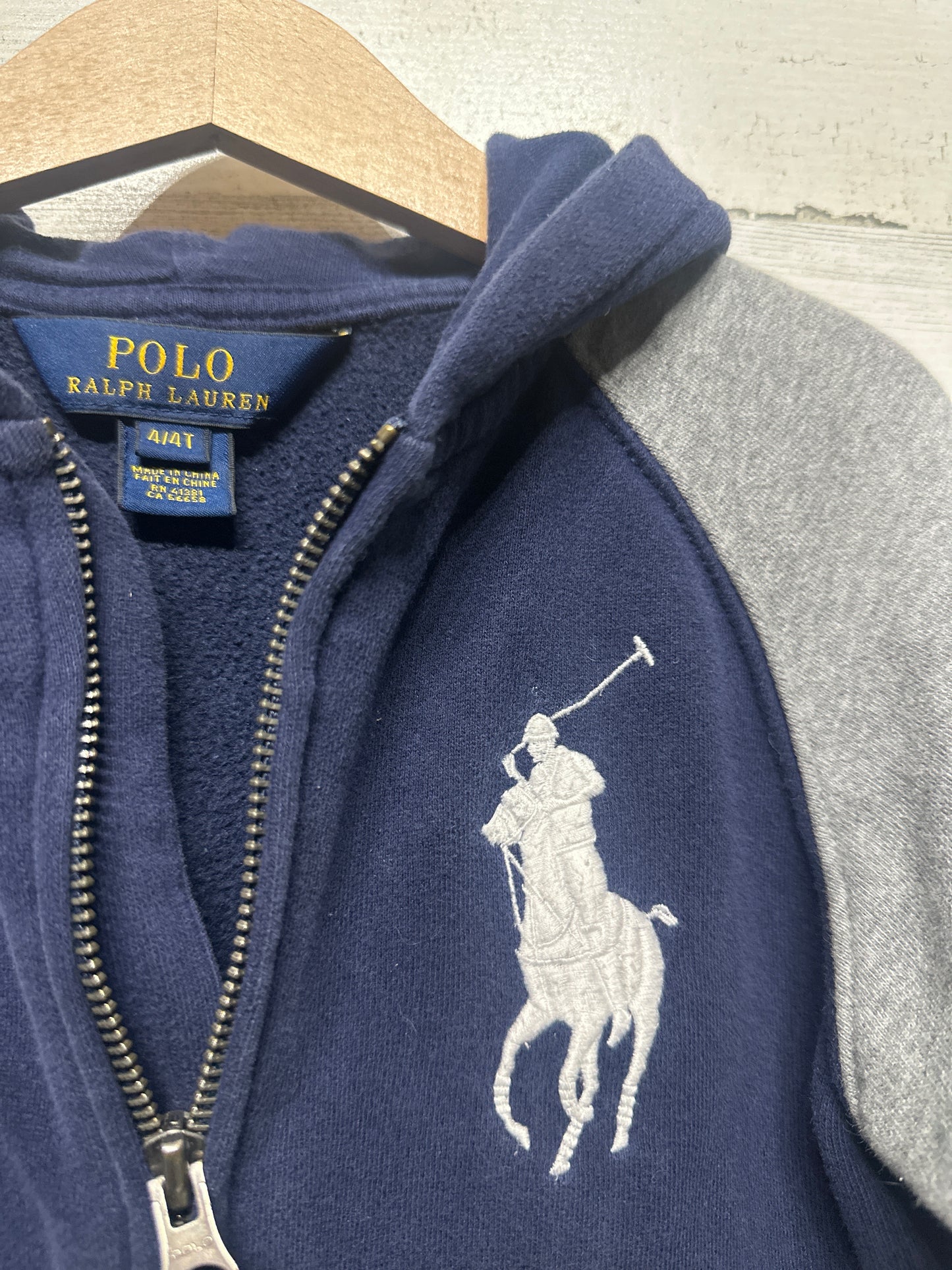 Polo Ralph Lauren Big Pony Hooded Jacket - Boys Size 4/4t - Very Good Used Condition