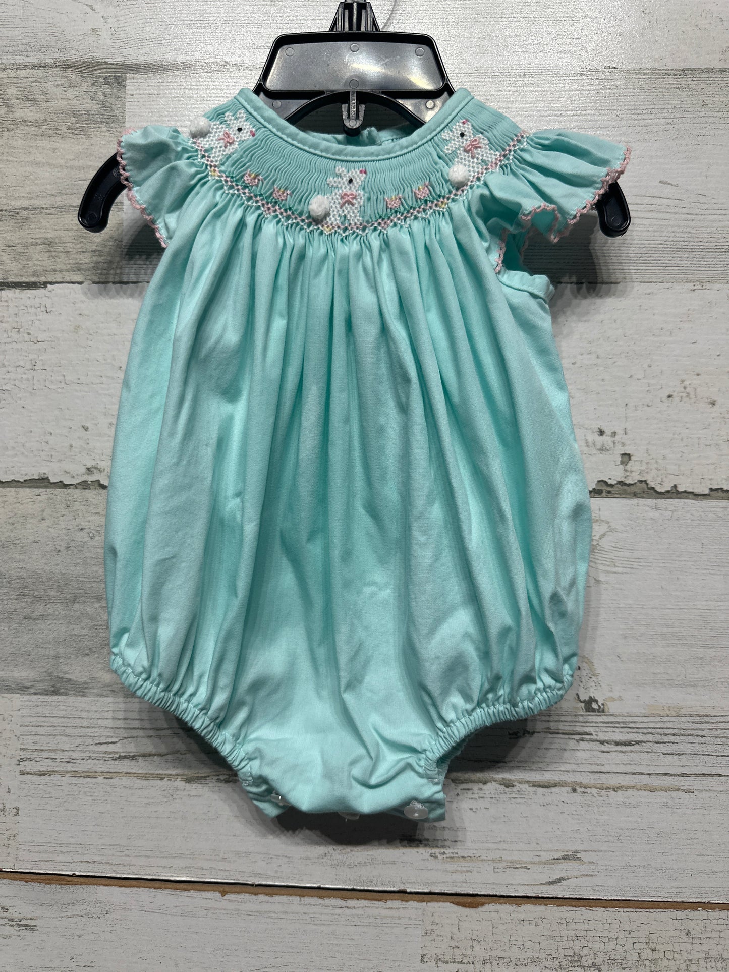 Smocked Bunny Bubble Edgehill - Girls Size Newborn - Very Good Used Condition