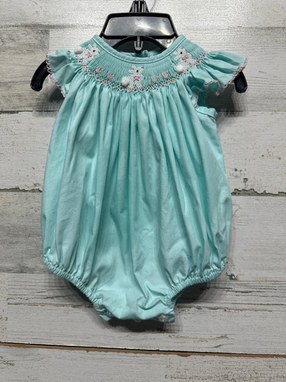 Smocked Bunny Bubble Edgehill - Girls Size Newborn - Very Good Used Condition