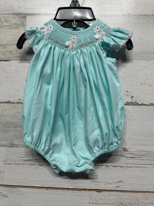 Smocked Bunny Bubble Edgehill - Girls Size Newborn - Very Good Used Condition