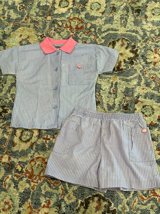 Vintage Hartstrings Size 3T Piggie Button Outfit Set Made in USA GUC