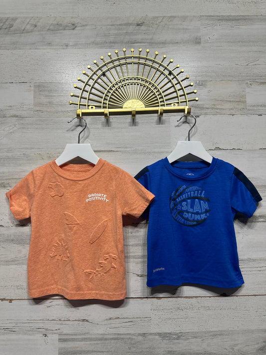 Boys Size 2t Short Sleeve Lot (2 Shirts) - Good Used Condition