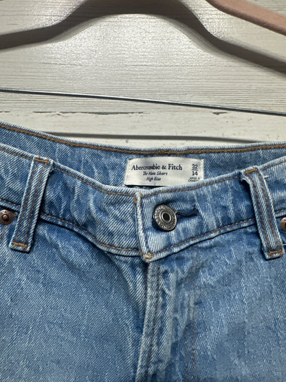 Women's Size 14 (32) Abercrombie & Fitch The Mom Short - High Rise Denim Shorts - Very Good Used Condition