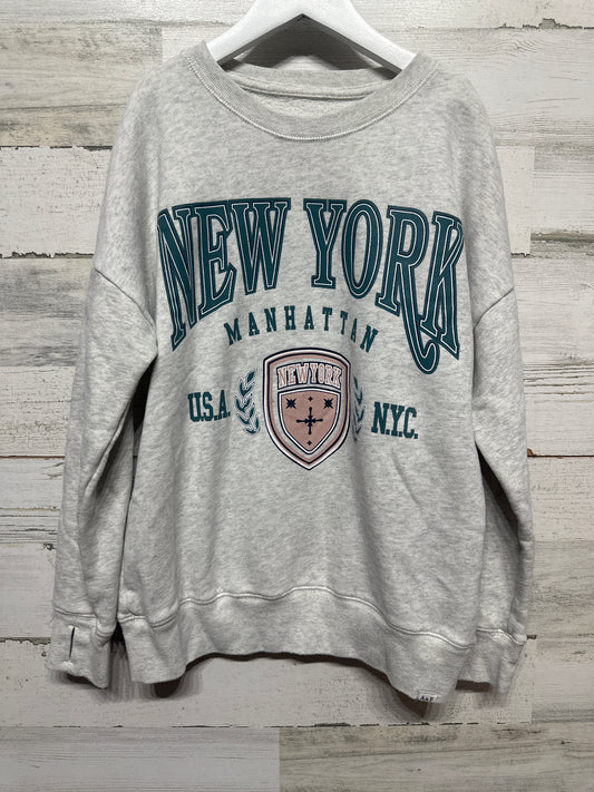 Size 9/10 Abercrombie Kids New York Manhattan Sweatshirt - Very Good Used Condition