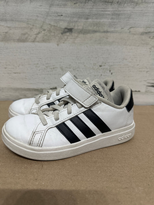 Size 12 (Little Kid) Adidas Black and White Shoes - Good Used Condition
