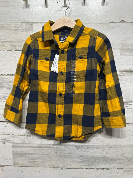 Boys Size 3t Children’s Place Plaid Button up Shirt - New With Tags