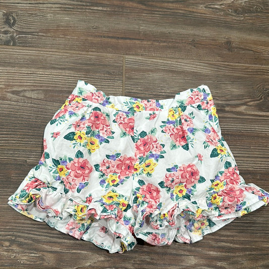Girls Size 10 Janie and Jack Adjustable Waist Floral Shorts - Good Used Condition