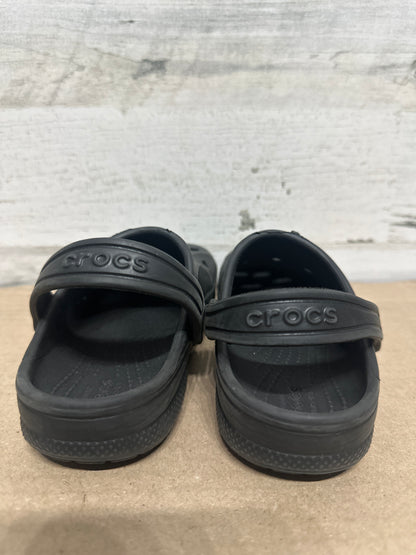 Size 11 (Toddler) Crocs Black Slip On Shoes  - Good Used Condition