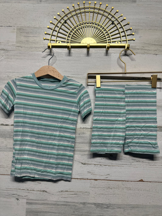 Size 5 Kickee Pants Striped Bamboo Shorts Pajama Set - Good Used Condition
