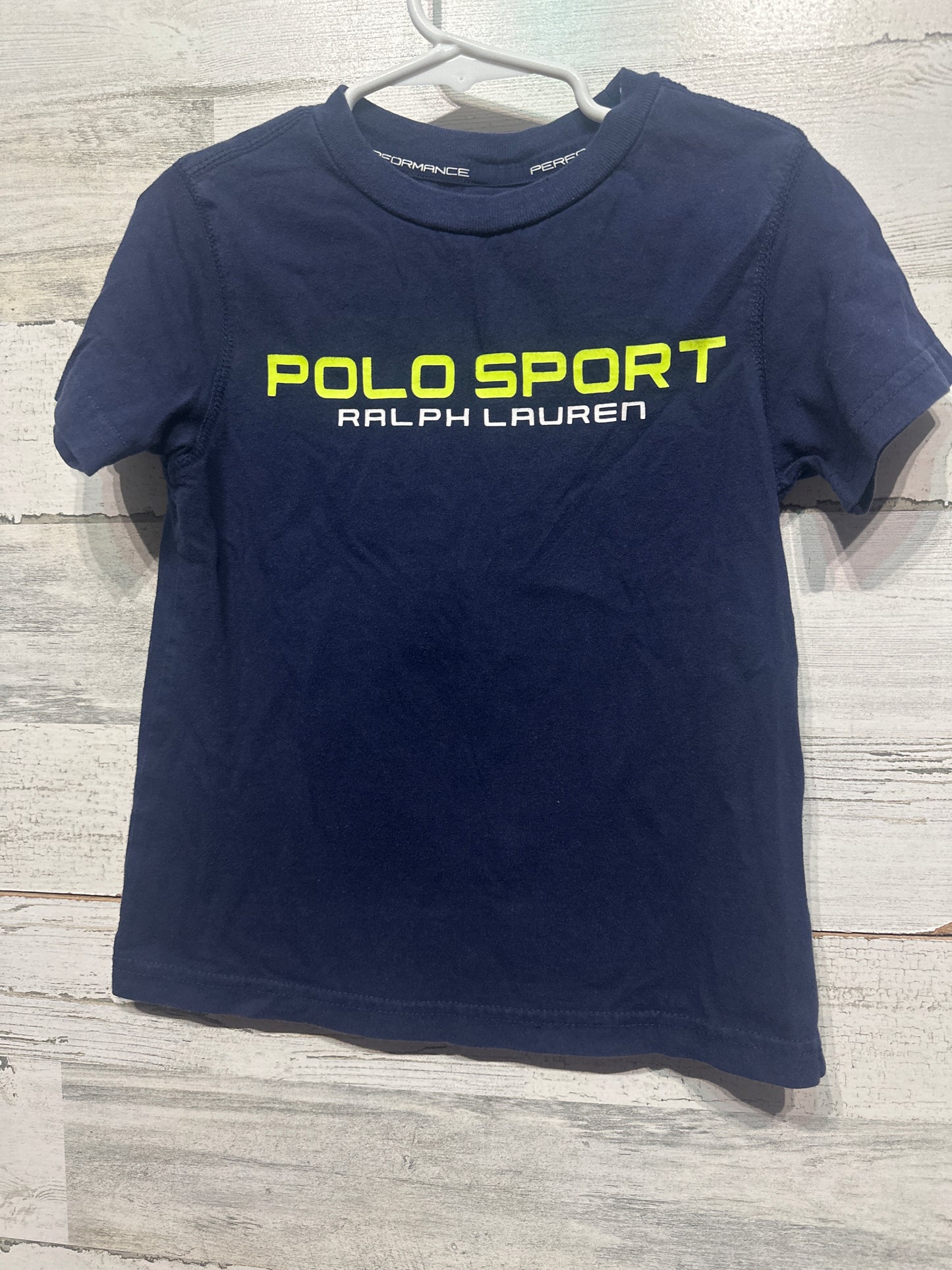 Boys Size 4t/4 Polo Ralph Lauren  Sport Navy T-Shirt - Good Used Condition