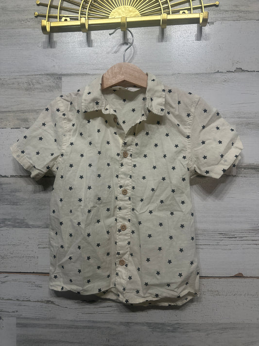 Boys Preowned Size 4t H&M Star Button Up Shirt - Very Good Used Condition