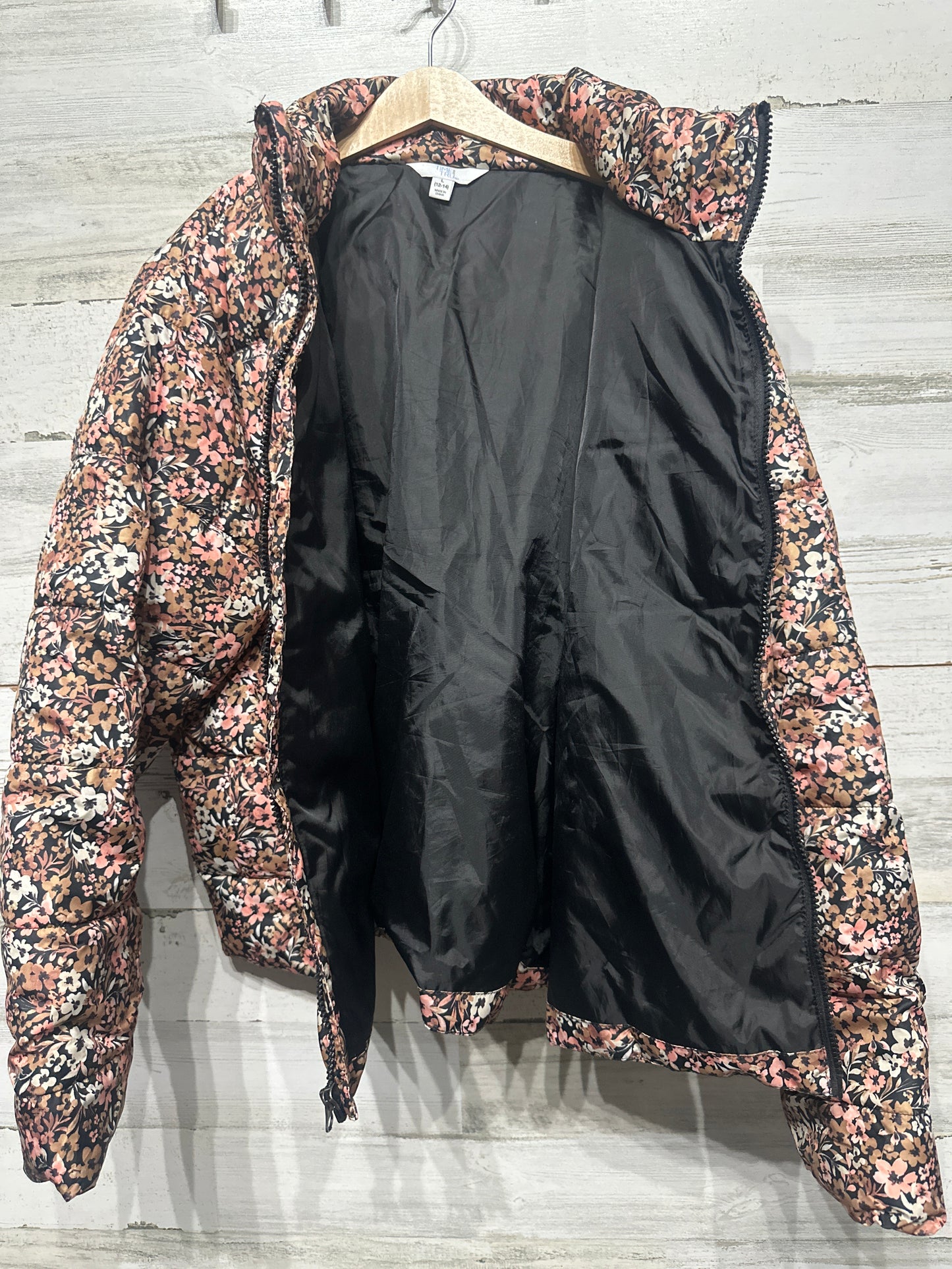 Women’s Size Large (12-14) Time and Tru Floral Puffer Coat - Very Good UsedCondition