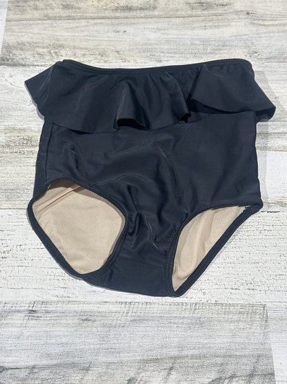 High Waisted Black Ruffle Swim Bottoms - Kortni Jeane - Good Used Condition