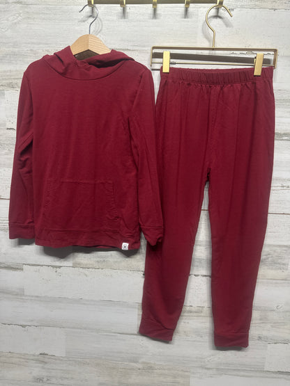 Boys Size 8 Sweet Bamboo Dark Red Hoodie and Pants Set - Very Good Used Condition