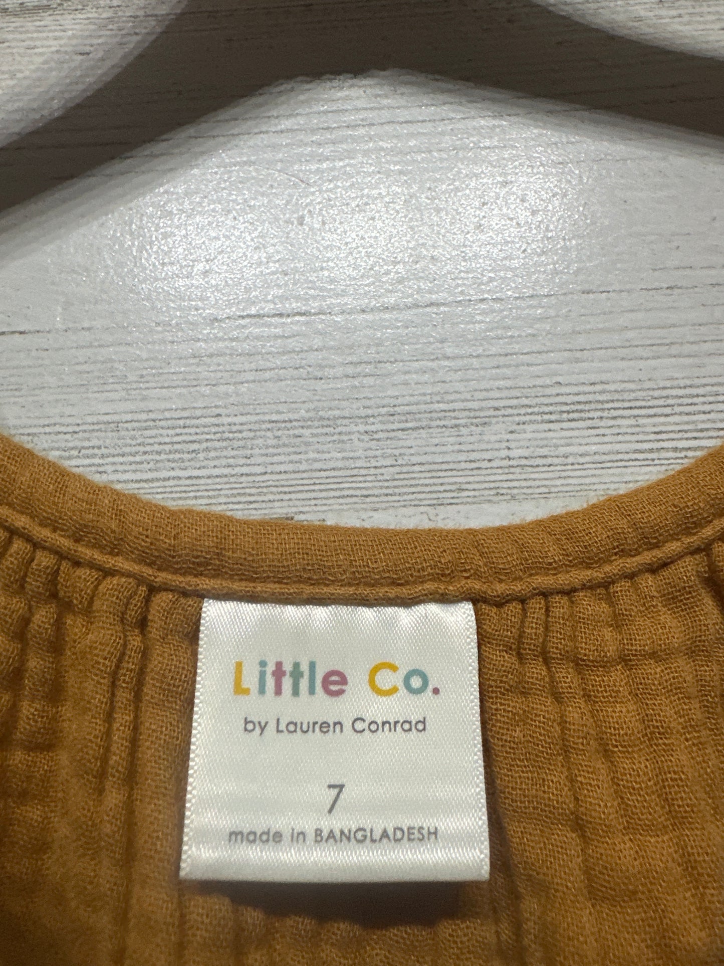 Little Co Girls Size 7 Organic Cotton Dress VGUC