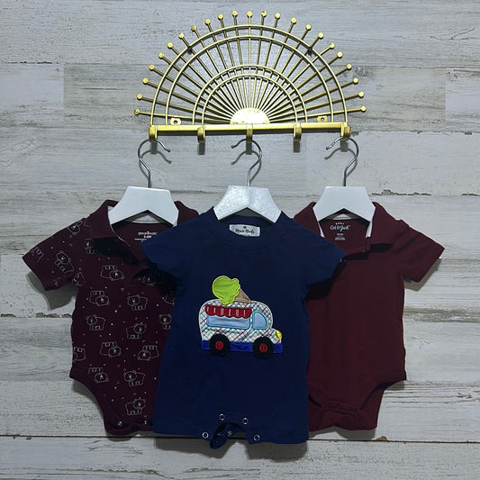 Boys Size 3-6m short sleeve lot (3 pieces) - good used condition