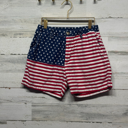 Men's Size Medium Chubbies Red White and Blue Shorts - Good Used Condition