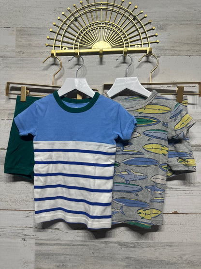 Boys Size 5 Gap Organic Cotton Shorts Pajama Sets - Good Used Condition