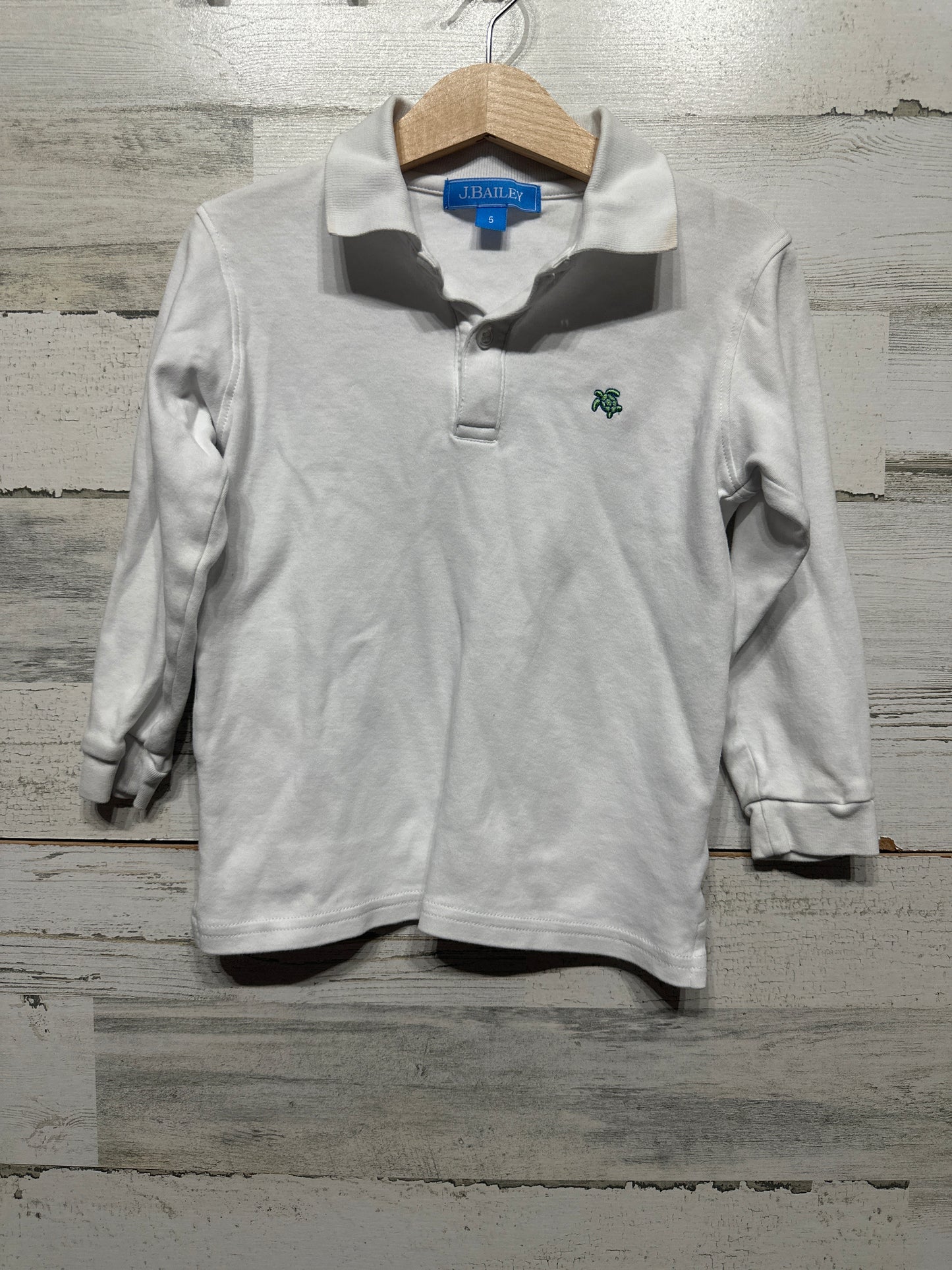 Boys Preowned Size 5 J. Bailey Long Sleeve Polo Shirt - Play Condition**