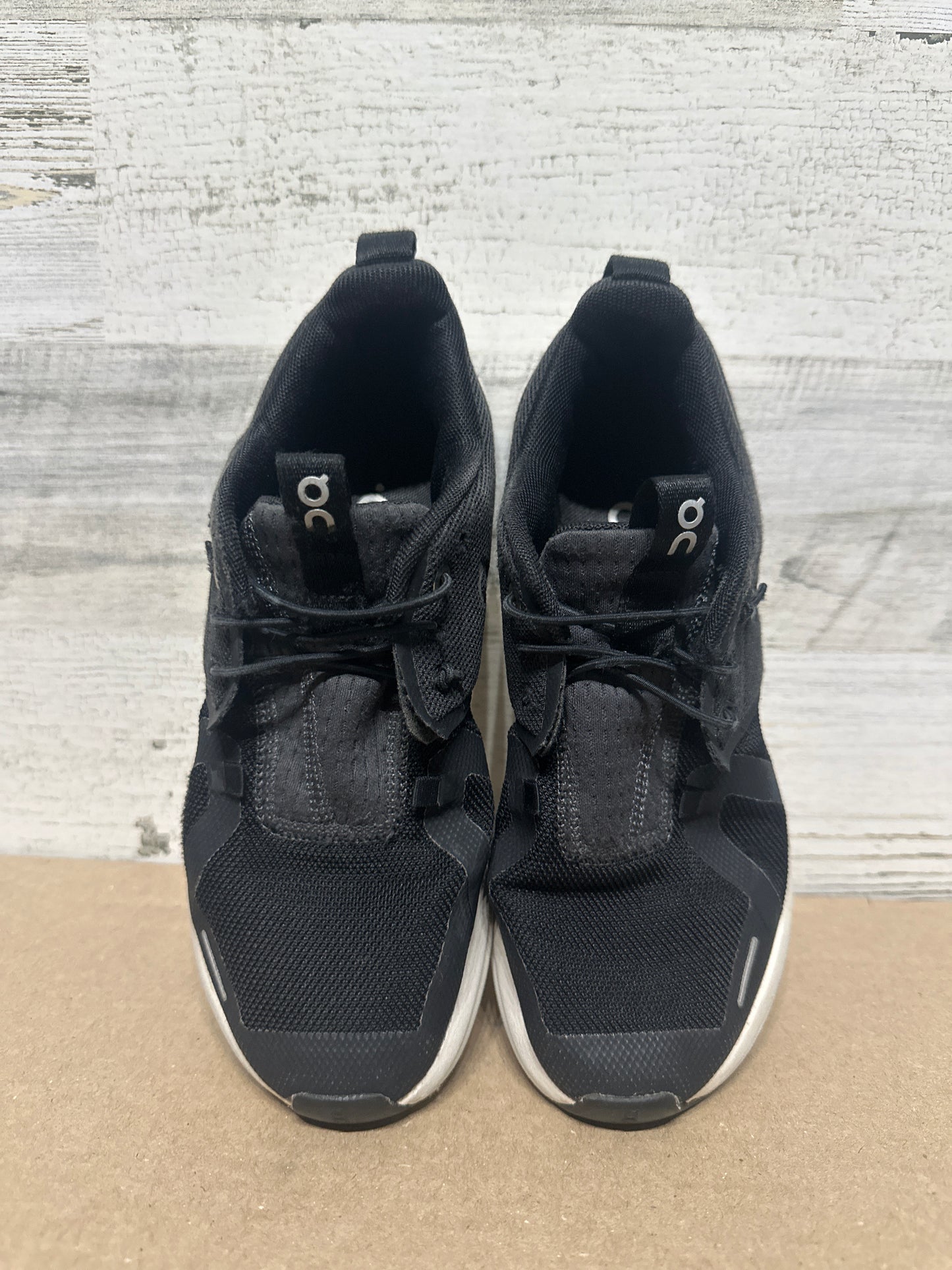 Youth 4 On Cloud Black Shoes - Good Used Condition