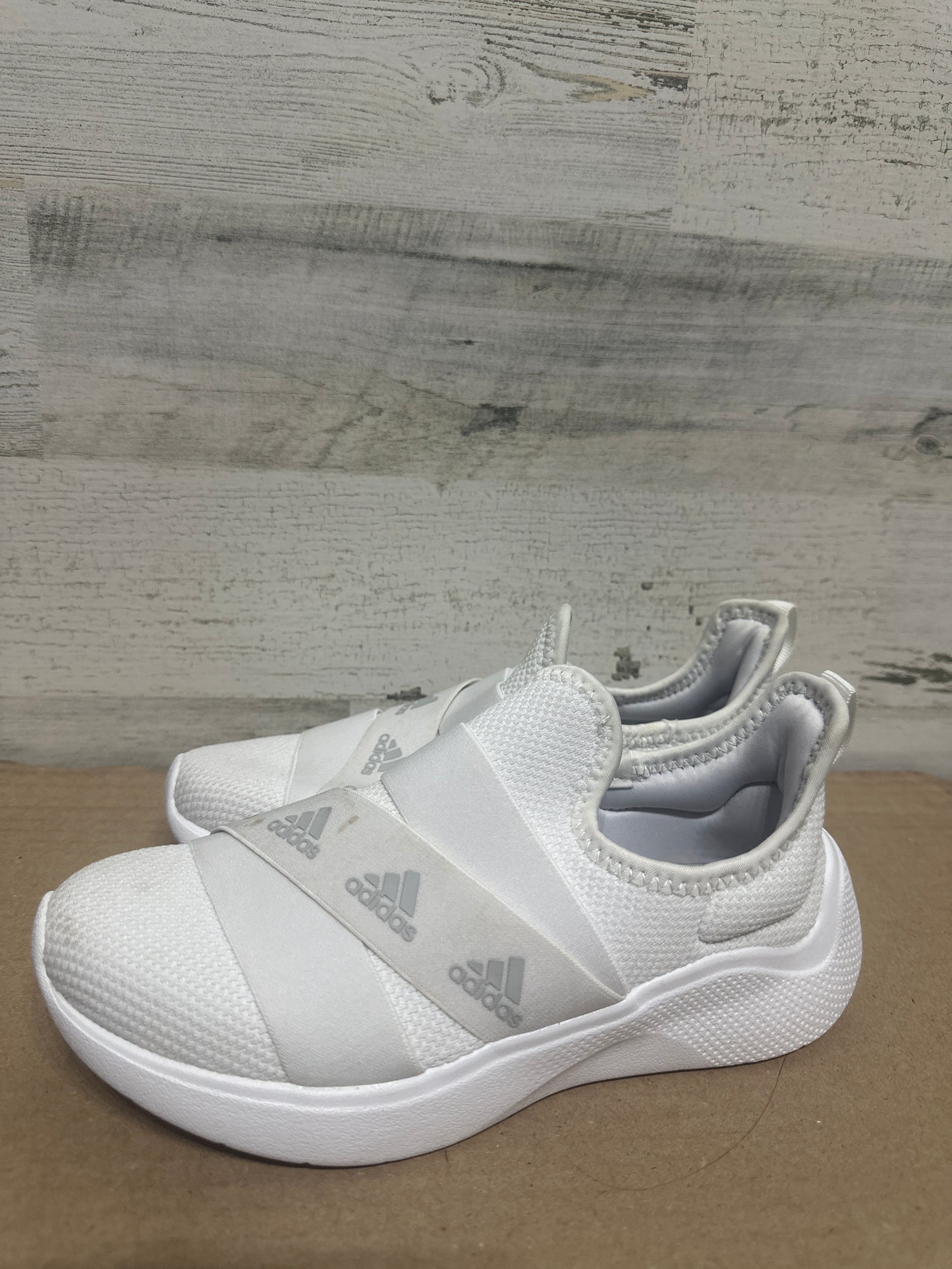 Size 5 (Youth) Adidas White Slip On Shoes - Good Used Condition*