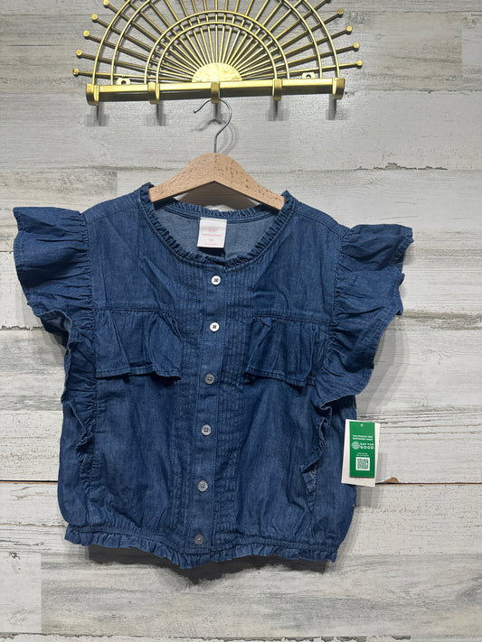 Girls Size 14-16 (XXL) Gap x LoveShackFancy Denim Ruffle Shirt - New With Tags