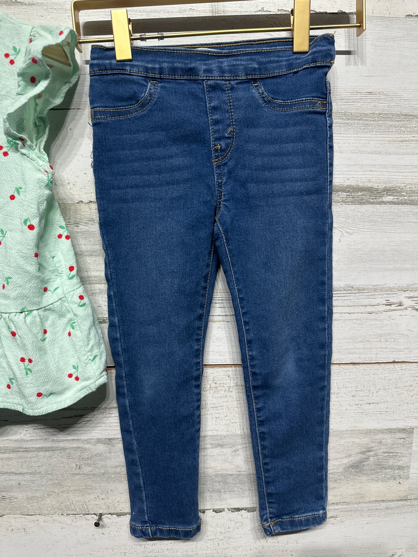 Cherry XS 4/5 Cat & Jack Top / Levi’s Size 4 Pull On Jeggings VGUC