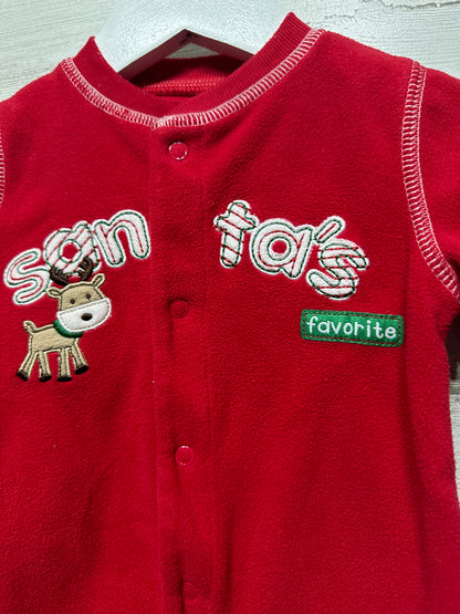 Boys Size 0-3m Child Of Mine Santa’s Favorite Footie - Good Used Condition