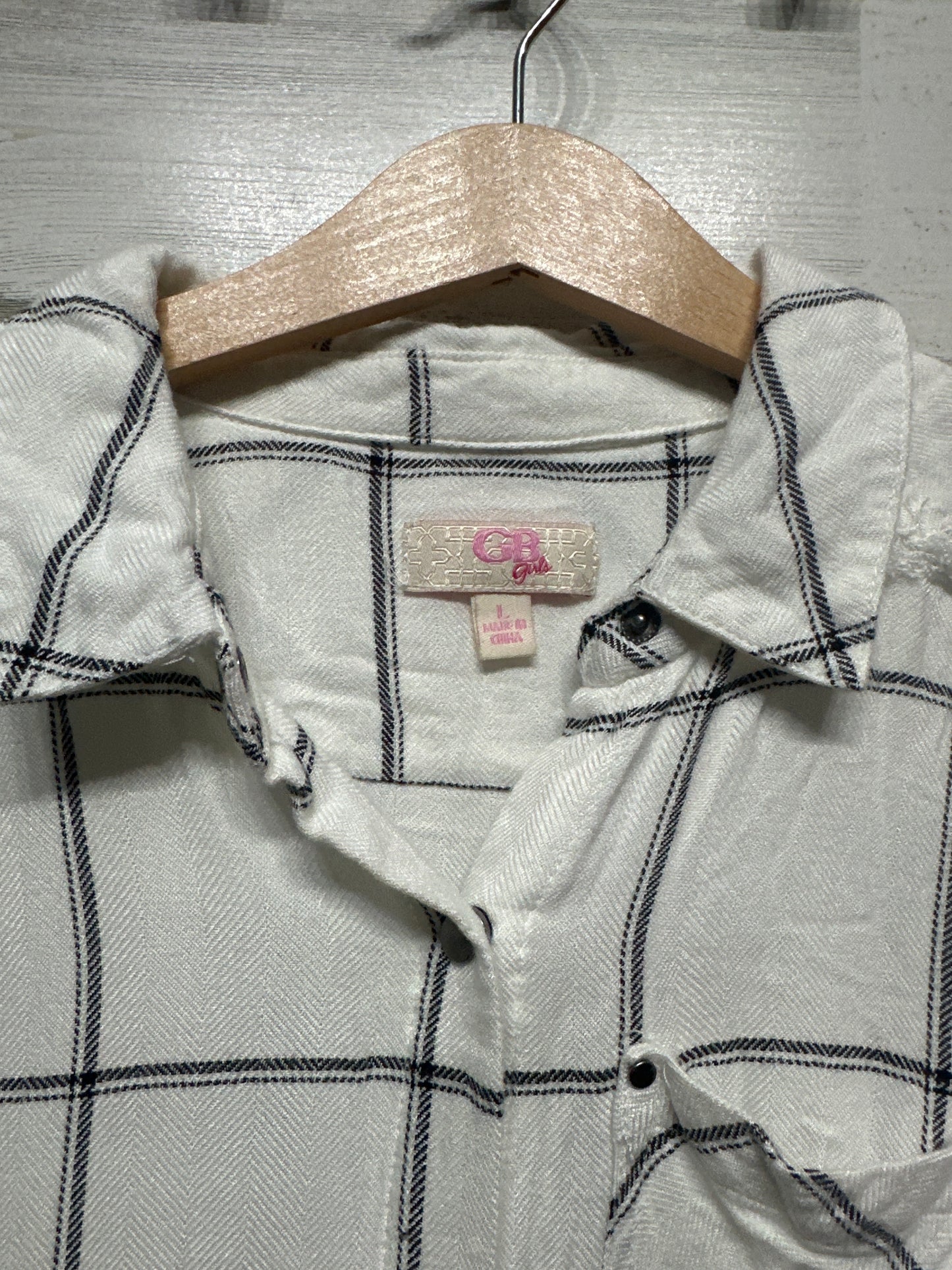 Size 12/14 (Large) GB Girls Soft Button Up Shirt - Good Used Condition