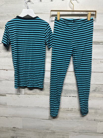 Boys Size 8 Kickee Pants Bamboo Striped Fitted Pajama Set  - Very Good Used Condition