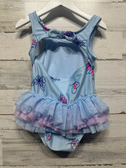 Girls Size 4t Cat and Jack Butterfly Skirted Swimsuit - Play Condition**