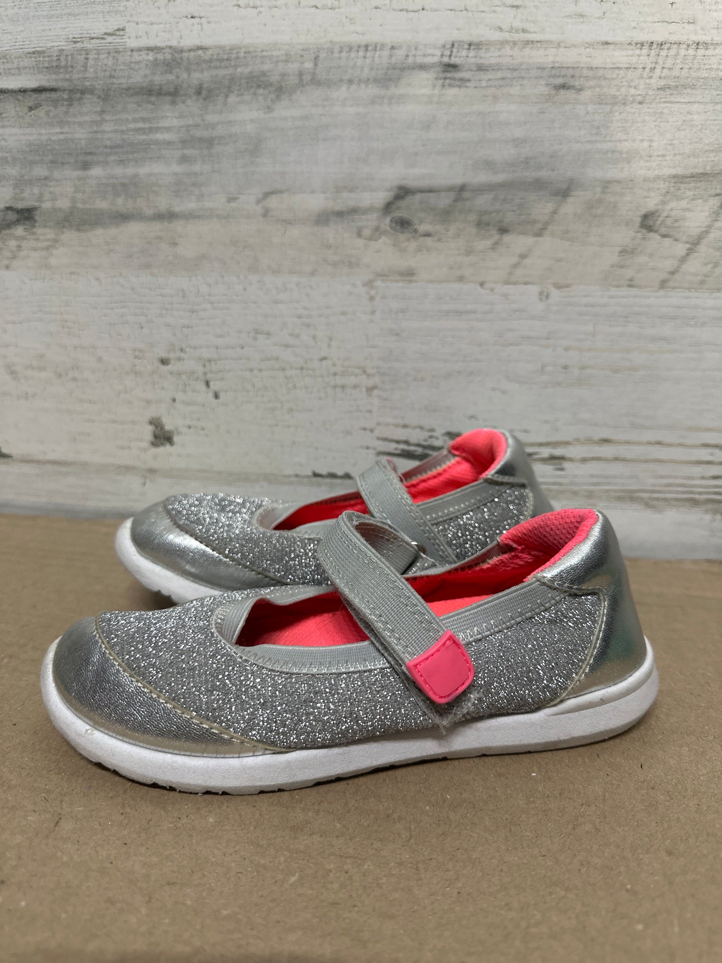 Size 12 (Kids) Cat and Jack Silver Sparkle Shoes - Good Used Condition*