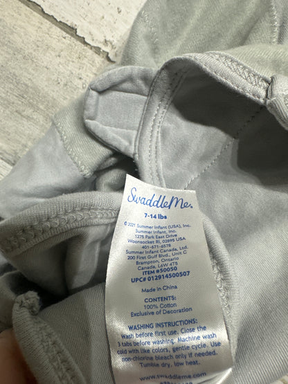 Size Small/Medium (7-14lbs) Swaddle Me Grey Velcro Sleep Sack - Very Good Used Condition