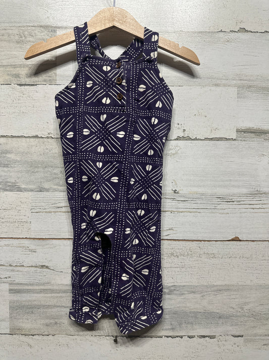 Size 3-6m Ade+ Ayo Dark Purple Cotton Romper - Good Used Condition