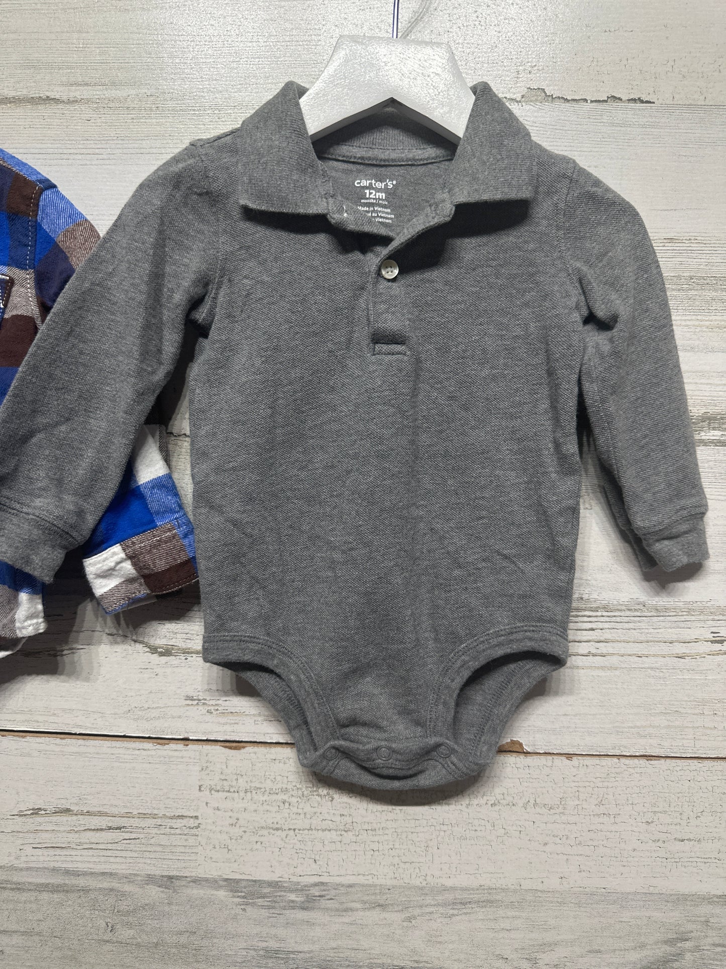 Boys Size 12m Carter’s Long Sleeve Lot (2 pieces) - Good Used Condition