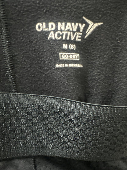 Boys Size 8 Old Navy Active Athletic Fleece Lined Go Dry Leggings With Side Pocket - Good Used Condition