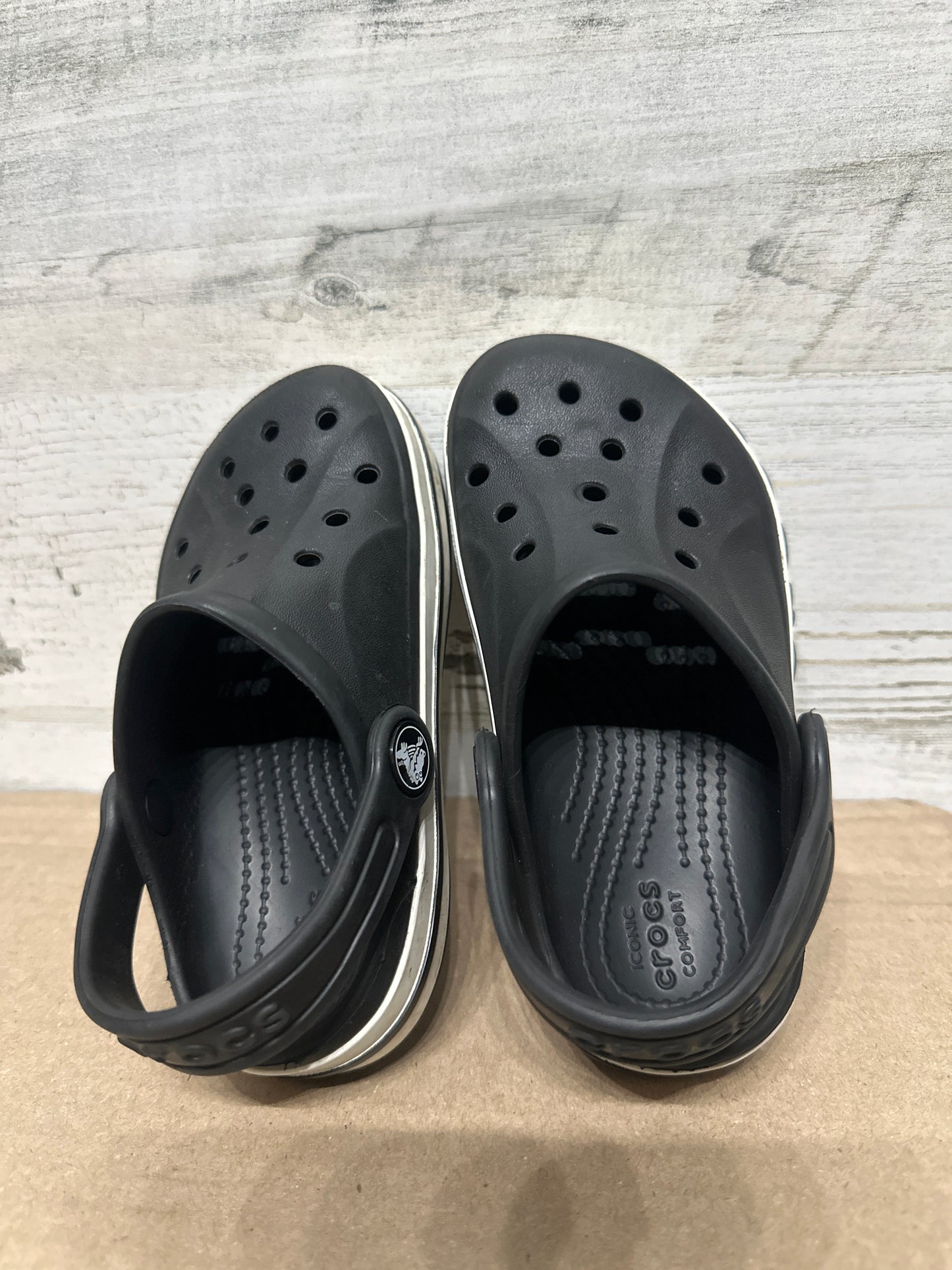 Size 9 (Toddler) Crocs Black Clogs - Good Used Condition