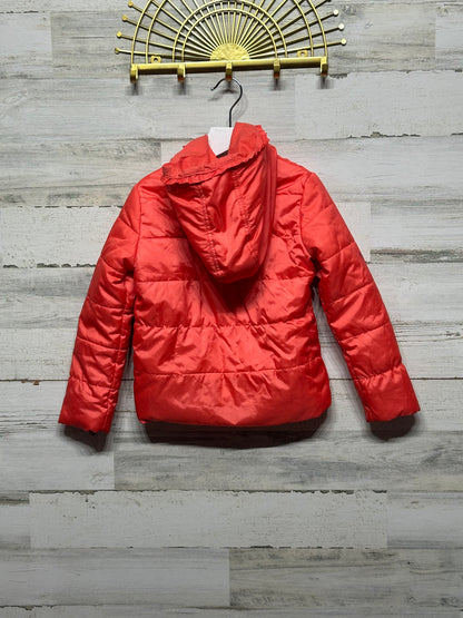 Girls Size 4/5 Copper Key Coral Puffer Jacket - Play Condition