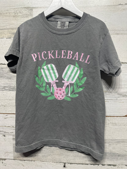 Pickleball Comfort Colors T-Shirt - Girls Size Small - Very Good Used Condition