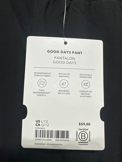 Girls Size 12 (Large) Athleta Girl Good Days Pants in Black - New With Tag
