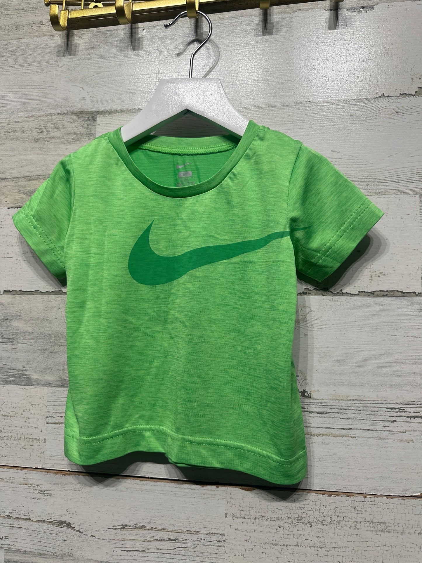 Boys Size 2t Nike Bright Green Drifit Shirt - Good Used Condition