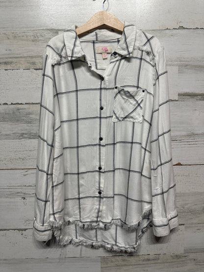 Size 12/14 (Large) GB Girls Soft Button Up Shirt - Good Used Condition