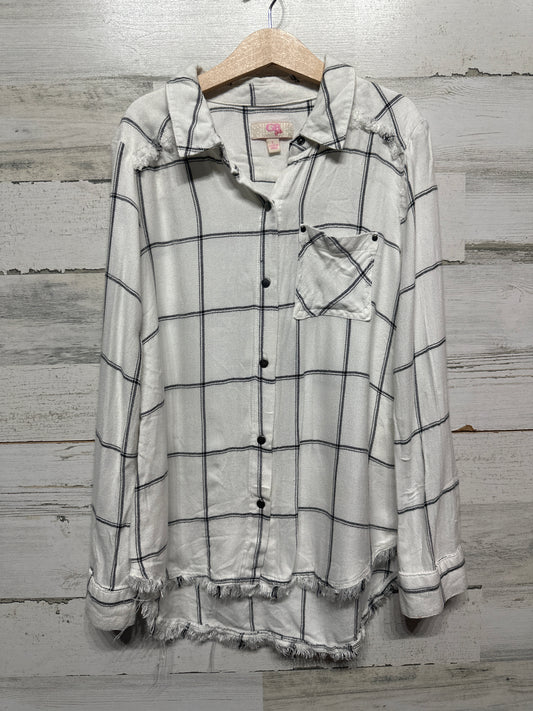 Size 12/14 (Large) GB Girls Soft Button Up Shirt - Good Used Condition