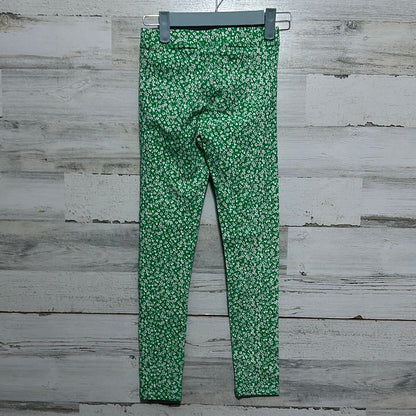 Girls Size 10 Crewcuts green floral leggings - new with tags
