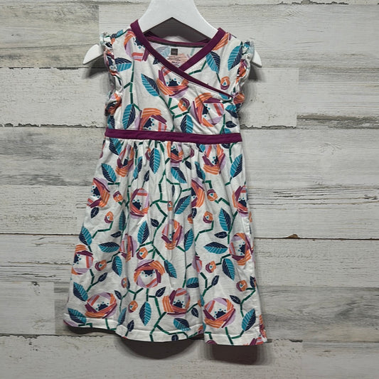 Girls Size 4 Tea Collection Floral Dress  - Play Condition