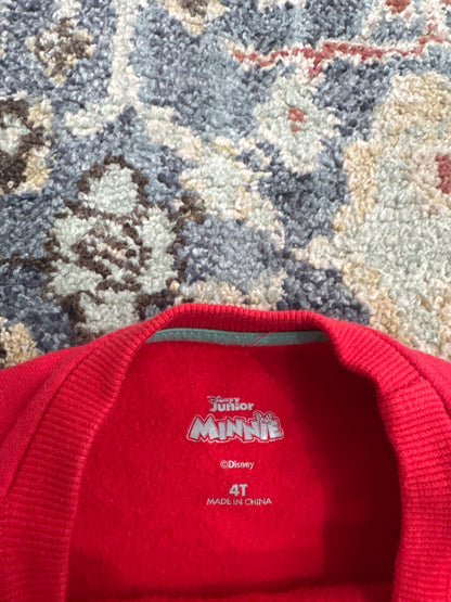 Minnie Mouse Disney Girls 4T Ski Club Sweatshirt VGUC